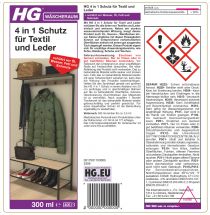 HG 4 in 1 Schutz fr Textilien und Leder 300 ml