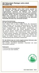 HG Naturstein Reiniger extra stark (HG Produkt 40) 1 L
