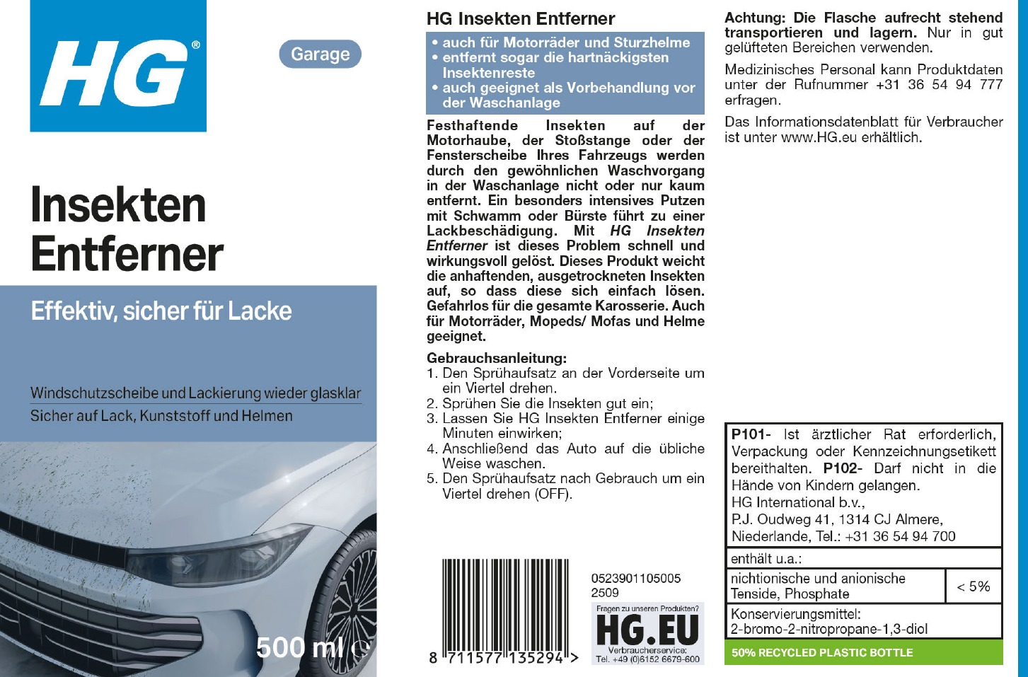 Etikett: HG Insekten Entferner