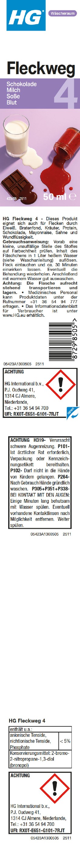 Etikett: HG Fleckweg Nr. 4