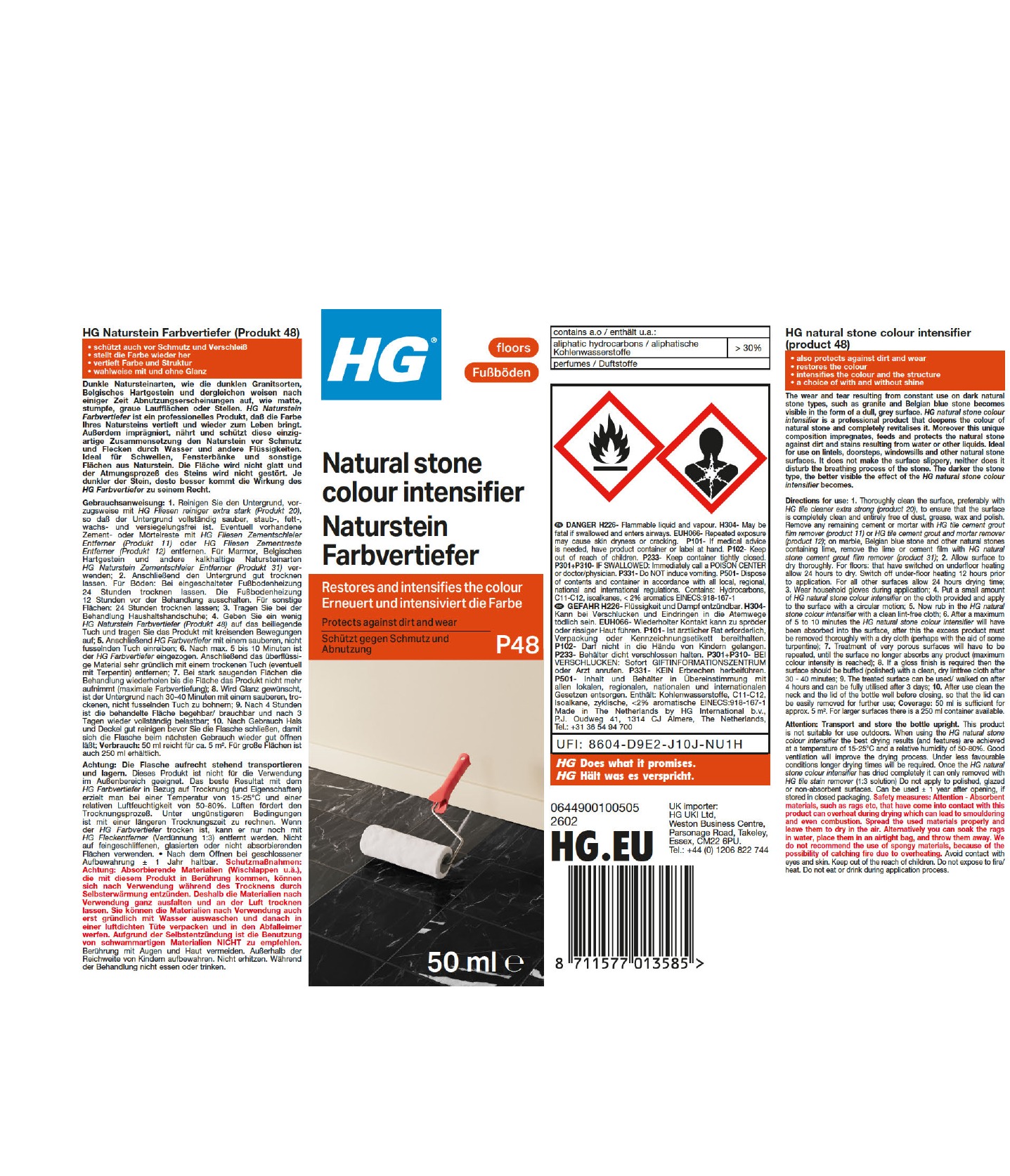 Etikett: HG Naturstein Farbvertiefer