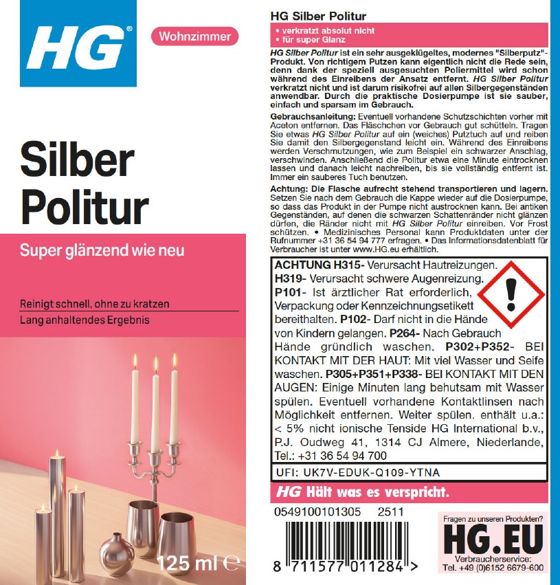 Etikett: HG Silber Politur