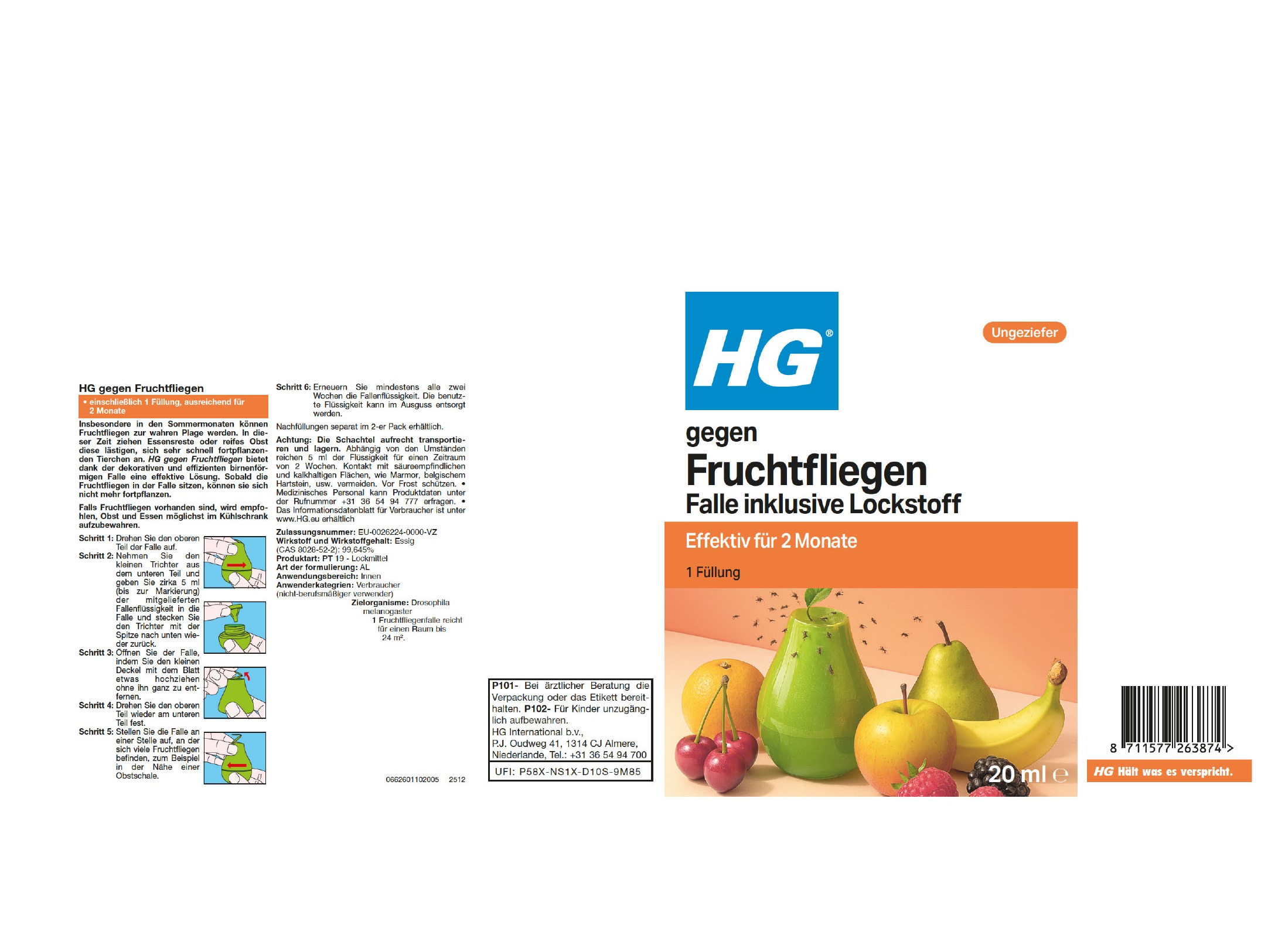 Etikett: HGX Fruchtfliegenfalle