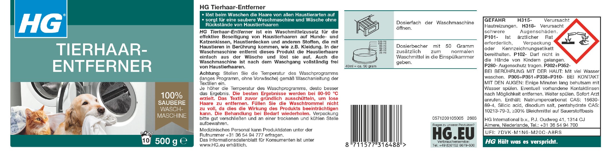 Etikett: HG Tierhaar auflöser | DER Tierhaarentferner
