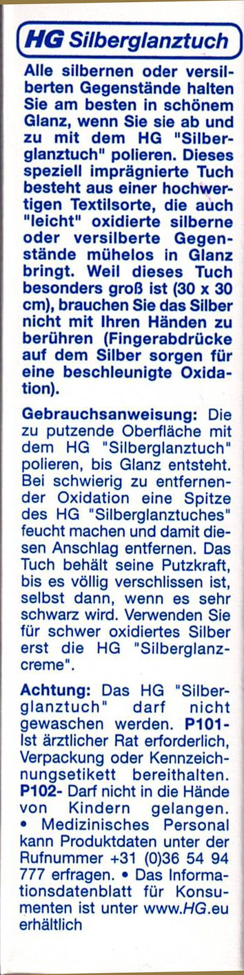 Etikett: HG Glanztuch