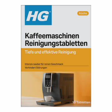 HG Kaffeemaschinen Reiniger Tabs, 10 Tabletten (15,5 g)